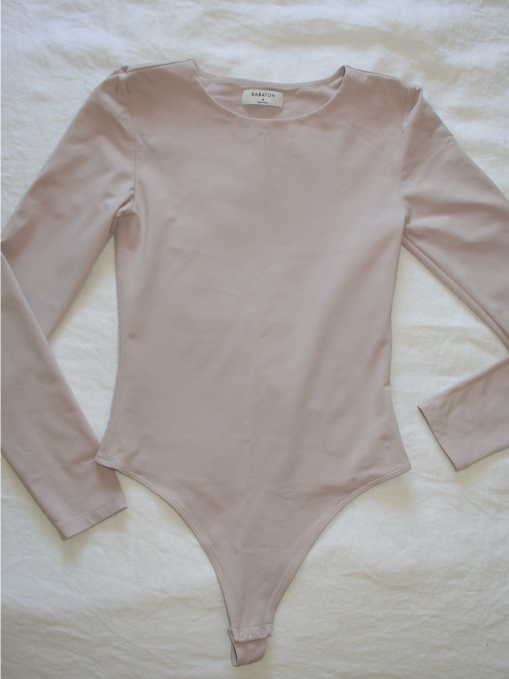 ARITZIA Babaton long sleeve bodysuit in dusty mauve, size M